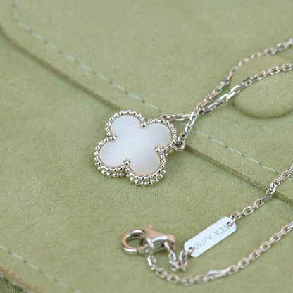 [Glimmer]CLOVER 15MM ホワイトマザーオブパール シルバー