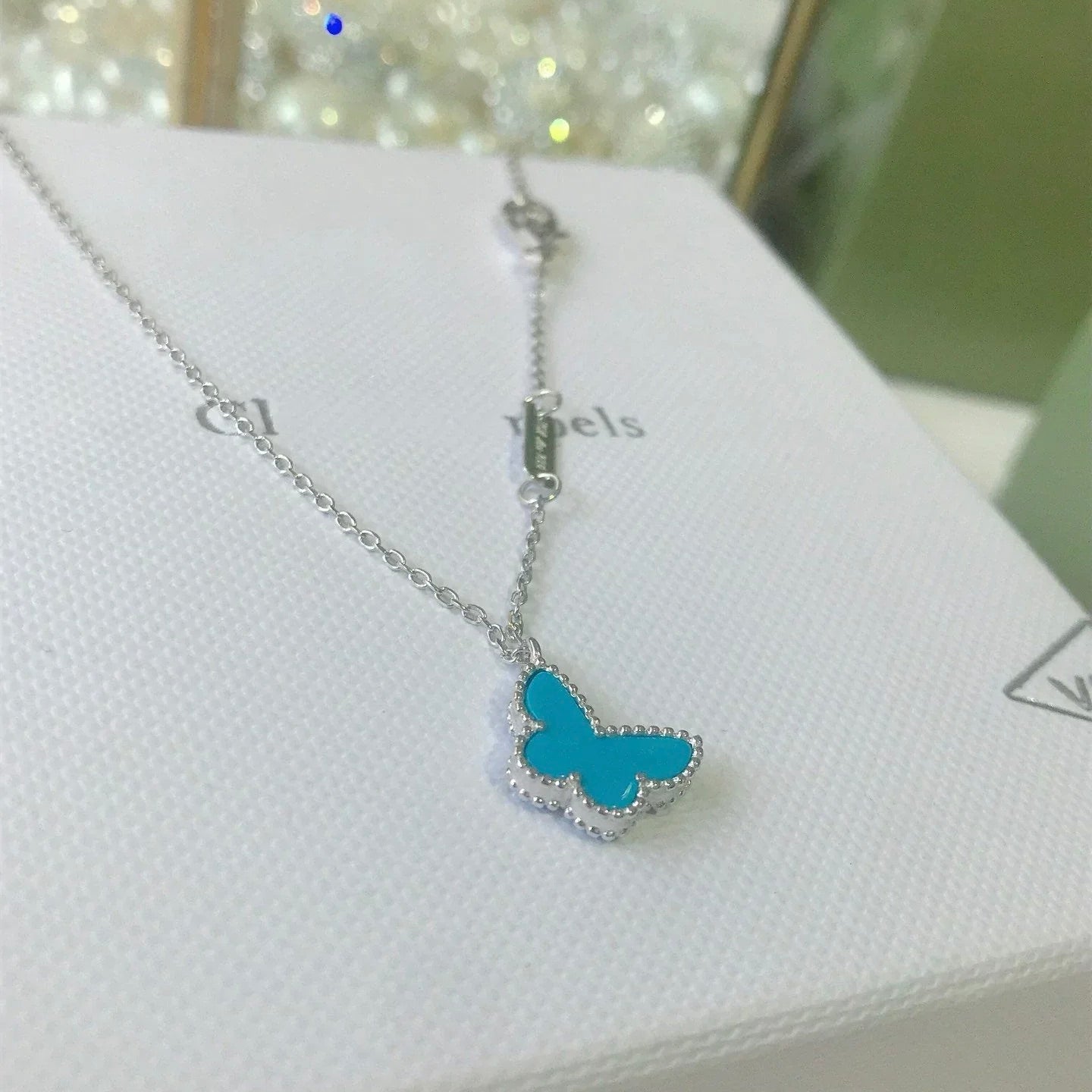 [Glimmer]BUTTERFLY TURQUOISE BUTTERFLY BRACELET SILVER
