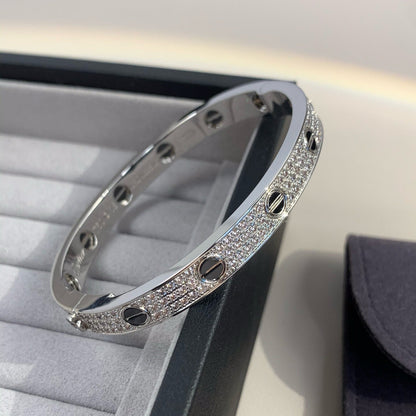 [Glimmer]LOVE BRACELET 6.1MM DIAMOND-PAVED CERAMIC
