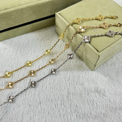 [Glimmer]CLOVER 6 MOTIF DIAMOND BRACELET