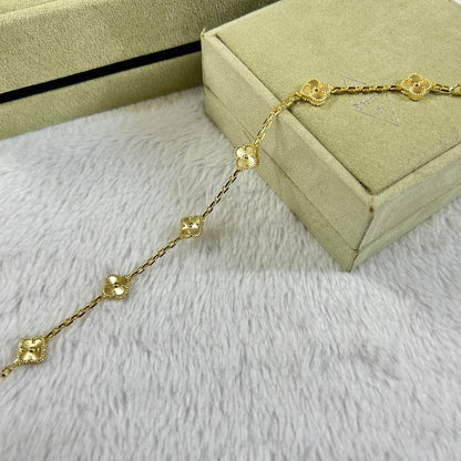 [Glimmer]CLOVER 6 MOTIF DIAMOND BRACELET