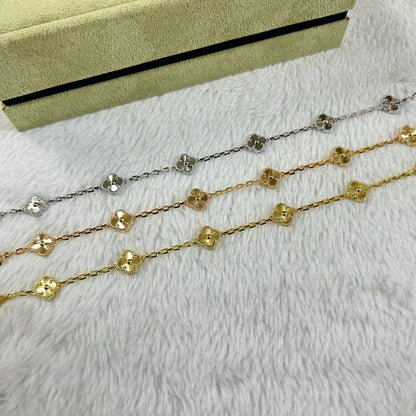 [Glimmer]CLOVER 6 MOTIF DIAMOND BRACELET