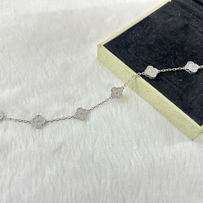 [Glimmer]CLOVER 6 MOTIF DIAMOND BRACELET