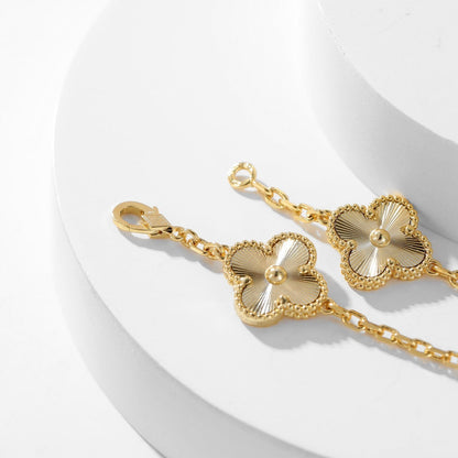 [Glimmer]CLOVER 10 MOTIFS LASER NECKLACE