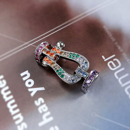 [Glimmer]FORCE LARGE HORSESHOE CLASP  METAL BRACELET