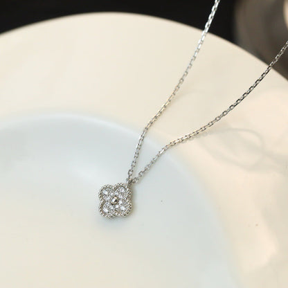 [Glimmer]CLOVER MINI 9.5MM PENDANT DIAMOND NECKLACE