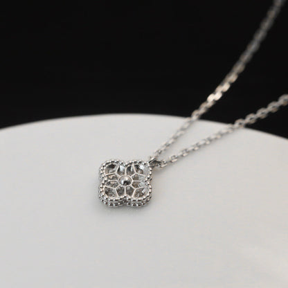 [Glimmer]CLOVER MINI 9.5MM PENDANT DIAMOND NECKLACE