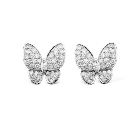[Glimmer]BUTTERFLY ALL DIAMOND EARRINGS