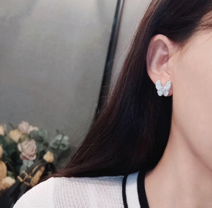 [Glimmer]BUTTERFLY ALL DIAMOND EARRINGS