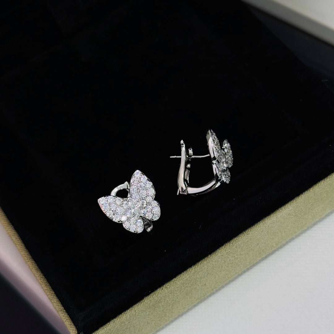 [Glimmer]BUTTERFLY ALL DIAMOND EARRINGS