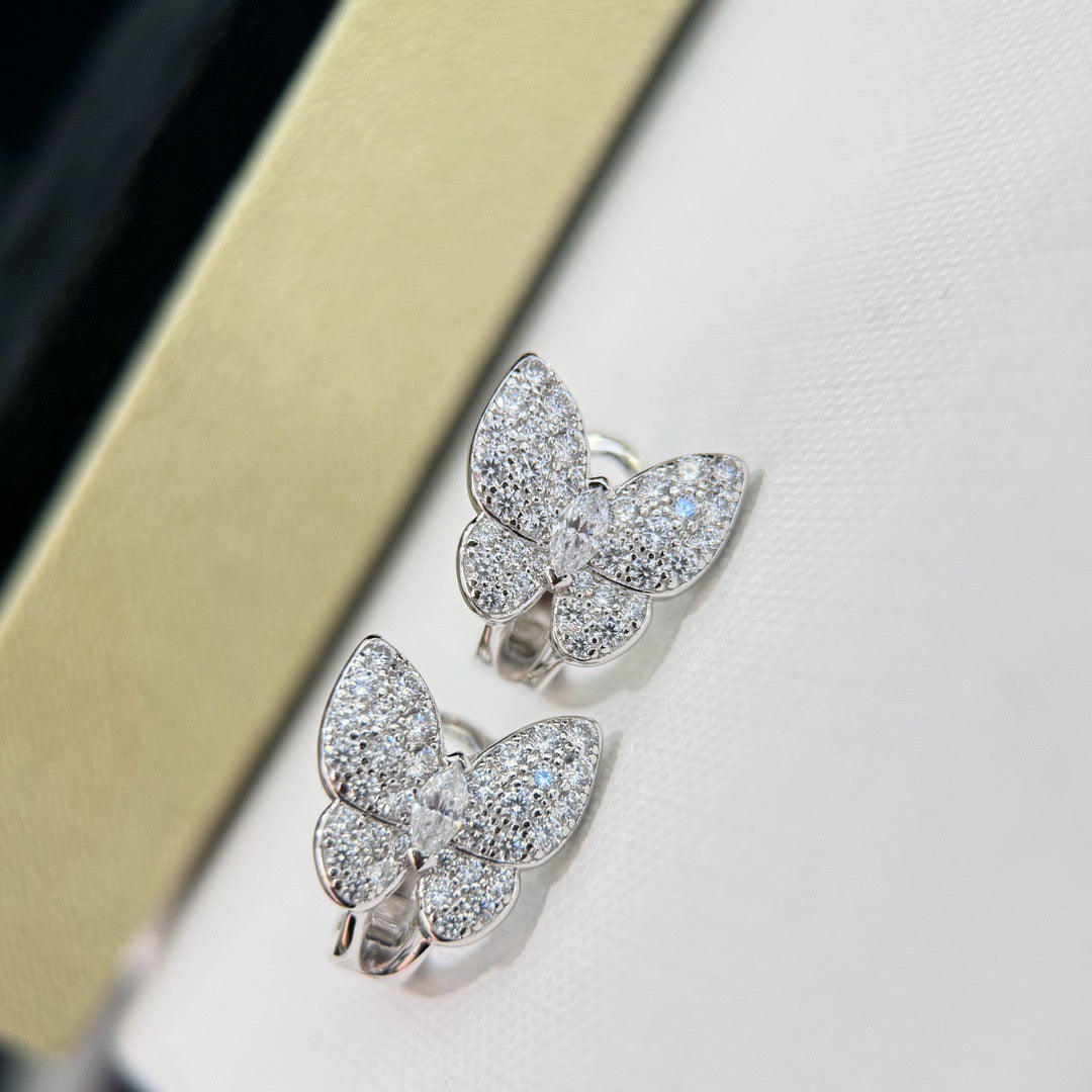 [Glimmer]BUTTERFLY ALL DIAMOND EARRINGS