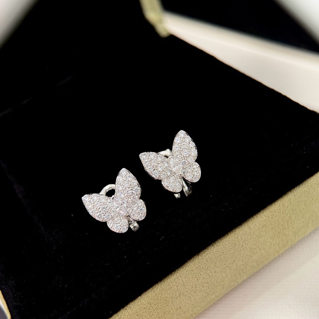 [Glimmer]BUTTERFLY ALL DIAMOND EARRINGS