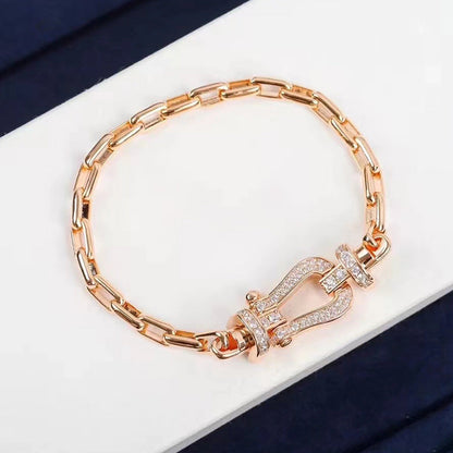 [Glimmer]FORCE LARGE HORSESHOE CLASP  METAL BRACELET