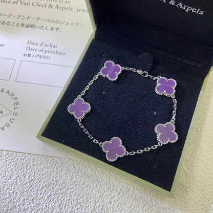 [Glimmer] CLOVER 5 MOTIF VIOLET BRACELET COLLECTION