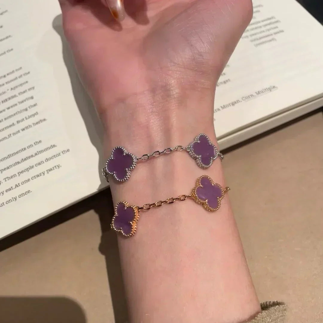 [Glimmer] CLOVER 5 MOTIF VIOLET BRACELET COLLECTION
