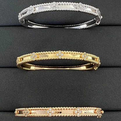 [Glimmer]CLOVER BRACELET 4MM DIAMONDS