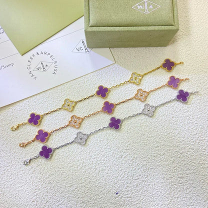 [Glimmer] CLOVER 5 MOTIF VIOLET BRACELET COLLECTION