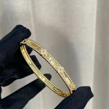 [Glimmer]CLOVER BRACELET 4MM DIAMONDS