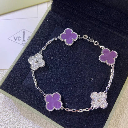 [Glimmer] CLOVER 5 MOTIF VIOLET BRACELET COLLECTION