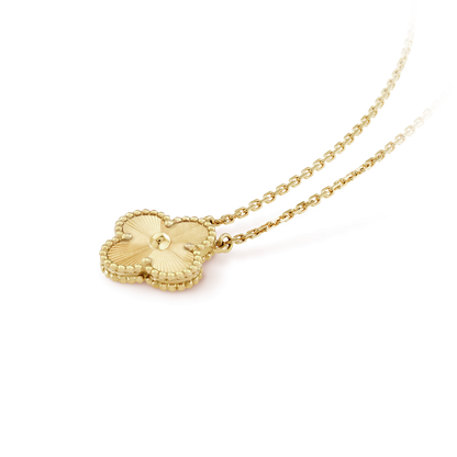 [Glimmer]CLOVER 15MM LASER NECKLACE