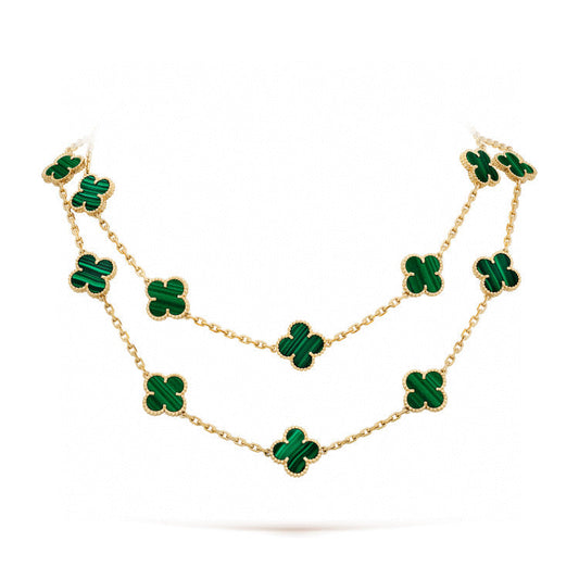 [Glimmer]CLOVER 20 MOTIFS MALACHITE GOLD