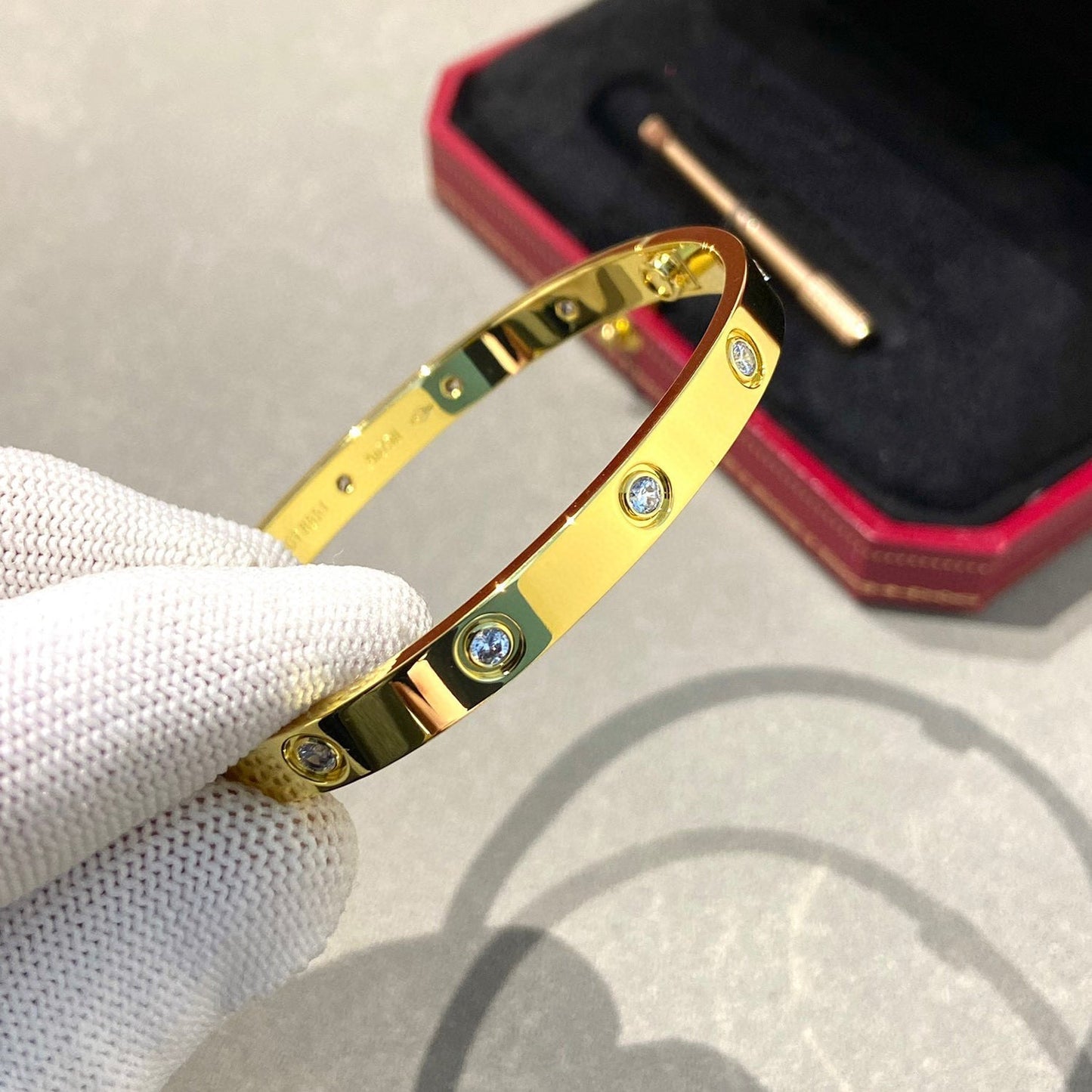 [Glimmer]LOVE BRACELET 6.1MM 10 DIAMONDS