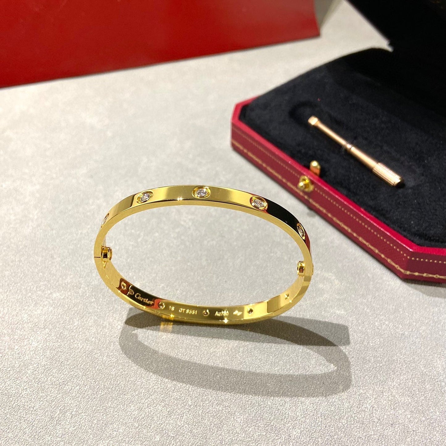 [Glimmer]LOVE BRACELET 6.1MM 10 DIAMONDS