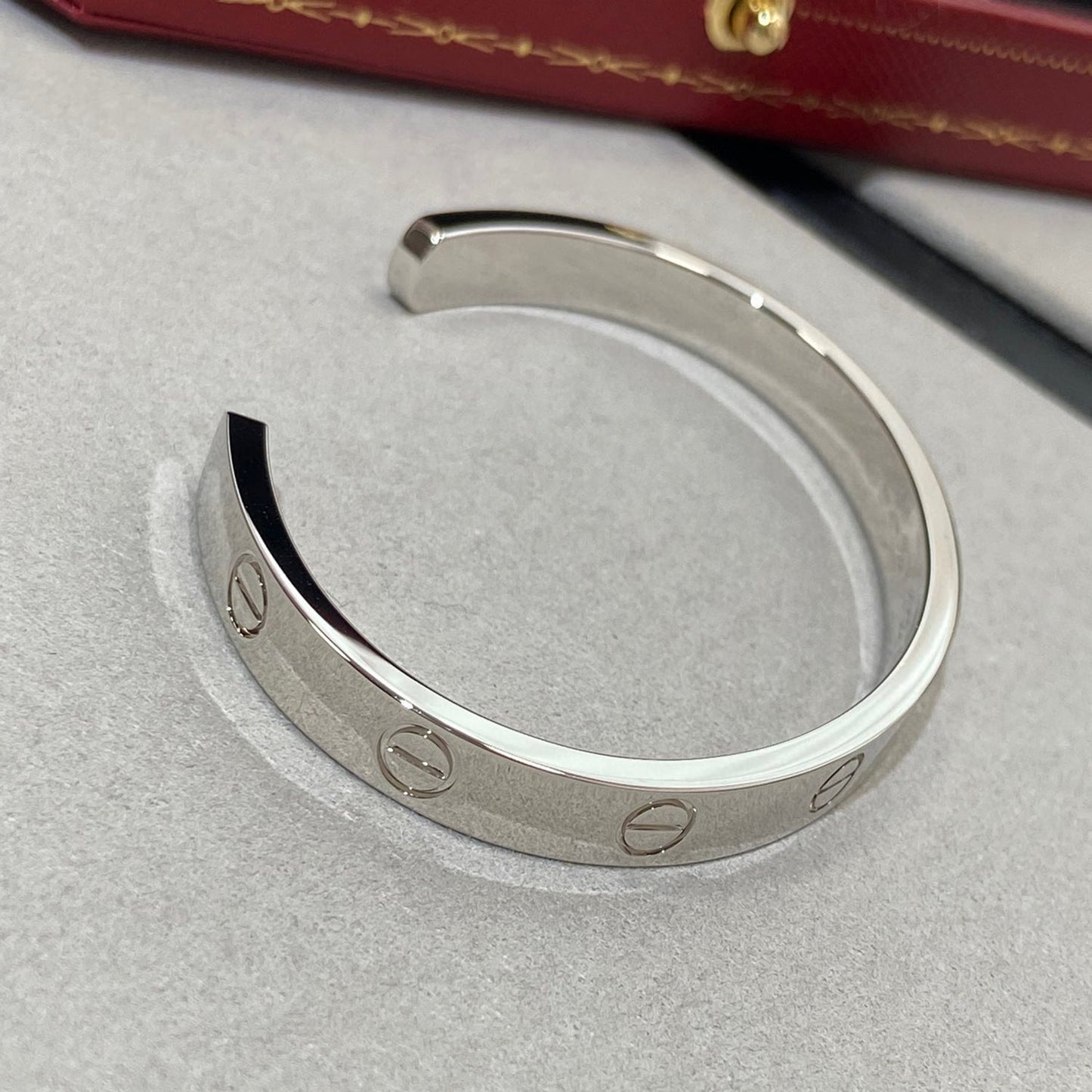 [Glimmer]LOVE BRACELET 6.1MM 1 DIAMOND OPEN CUFF