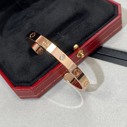 [Glimmer]LOVE BRACELET 6.1MM 1 DIAMOND OPEN CUFF