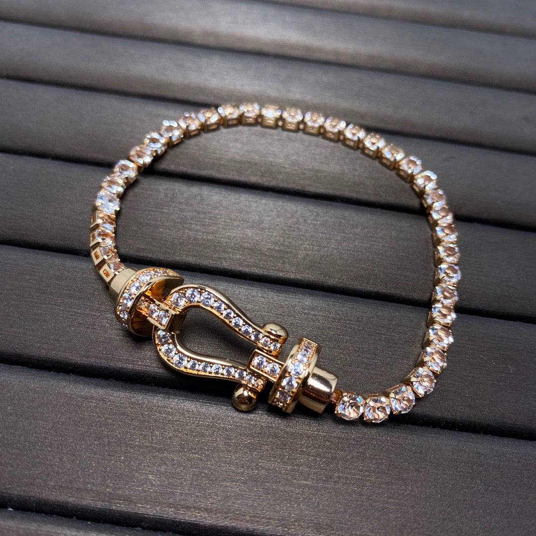 [Glimmer]FORCE  HORSESHOE  DIAMOND TENNIS BRACELET