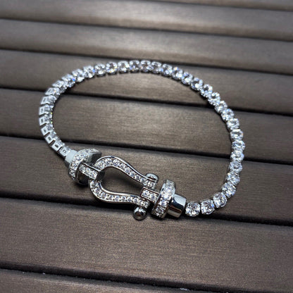 [Glimmer]FORCE  HORSESHOE  DIAMOND TENNIS BRACELET