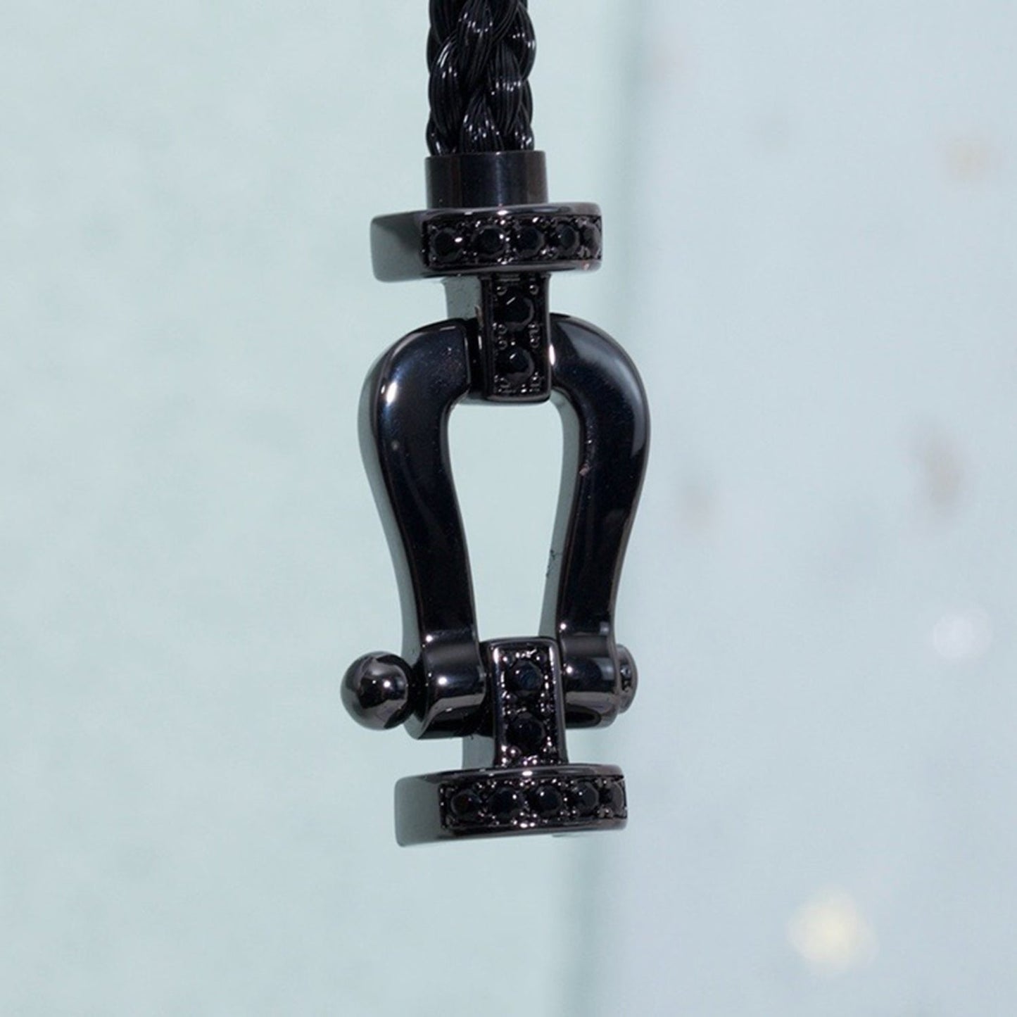 [Glimmer]FORCE LARGE SERIES HORSESHOE BLACK SAMURAI BRACELET