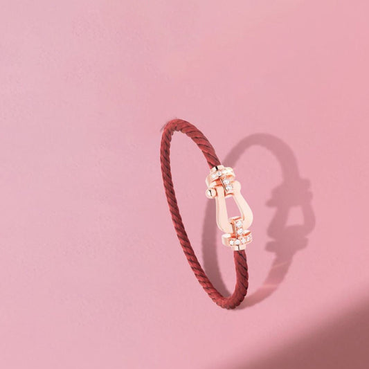 [Glimmer]FORCE 10 HALF DIAMOND PINK GOLD RED CORDERI LARGE AND MEDIUM MODEL