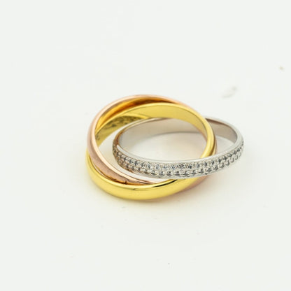 [Glimmer Jewelry]トリニティリング ゴールド ピンクゴールド シルバー ダイヤモンド
