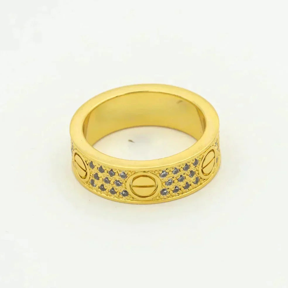 [Glimmer]LOVE RING 5.5MM DIAMONDS PAVED