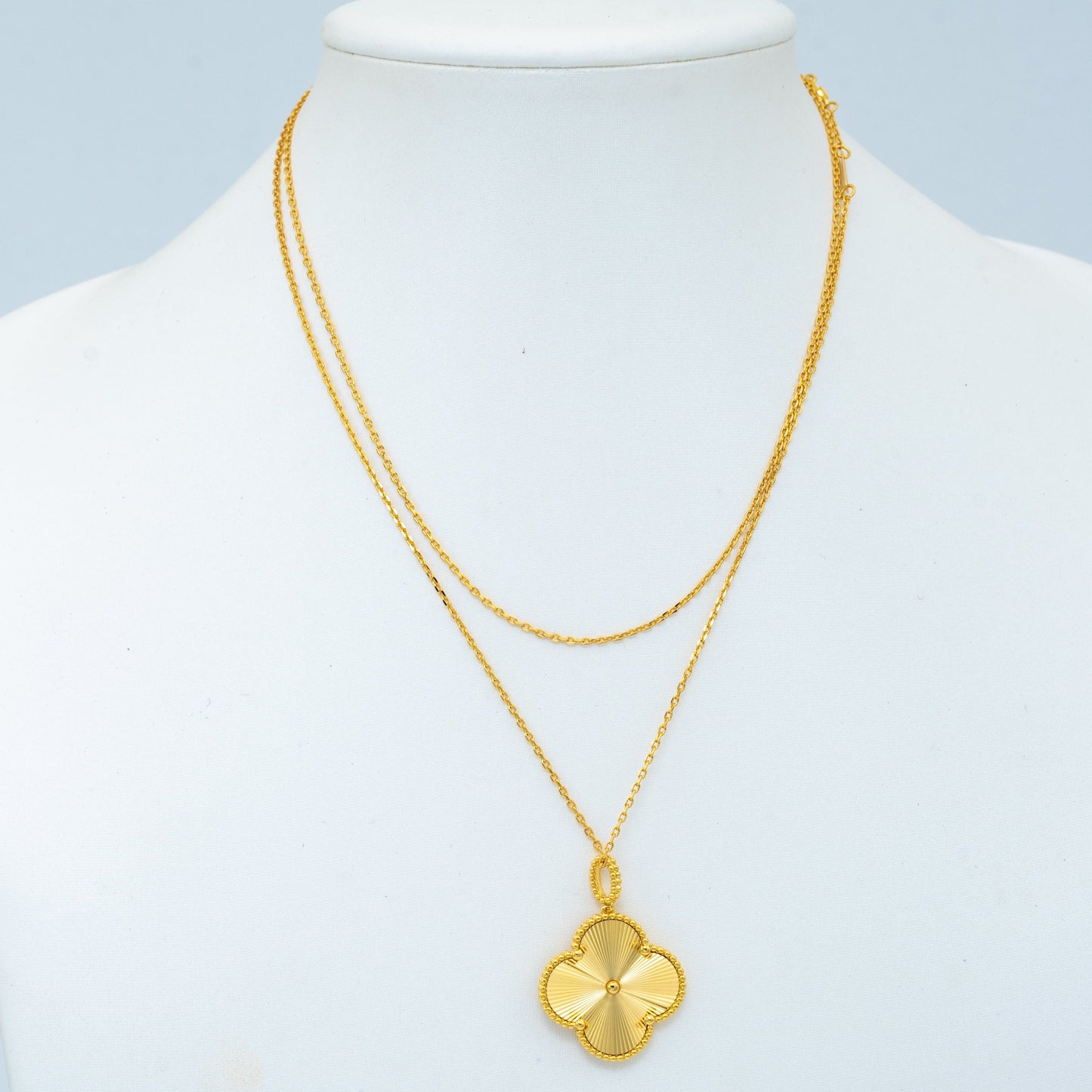 [Glimmer] CLOVER 25MM ペンダント ネックレス ゴールド