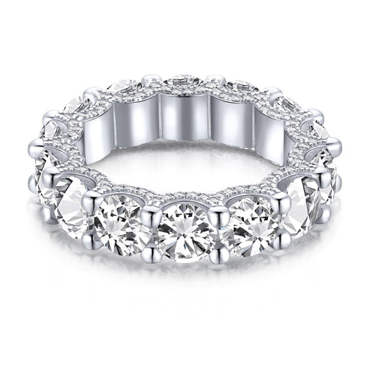 [Glimmer Jewelry]Gorgeous Round Cut Tennis Ring