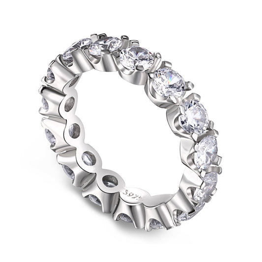 [Glimmer Jewelry]Eternity Round Cut Tennis Ring