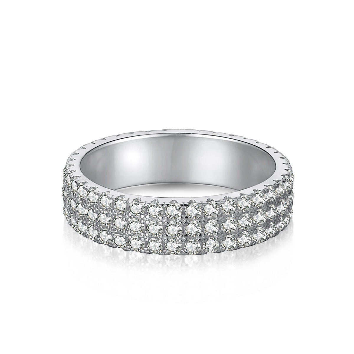 [Glimmer Jewelry]Dainty Round Cut Tennis Ring