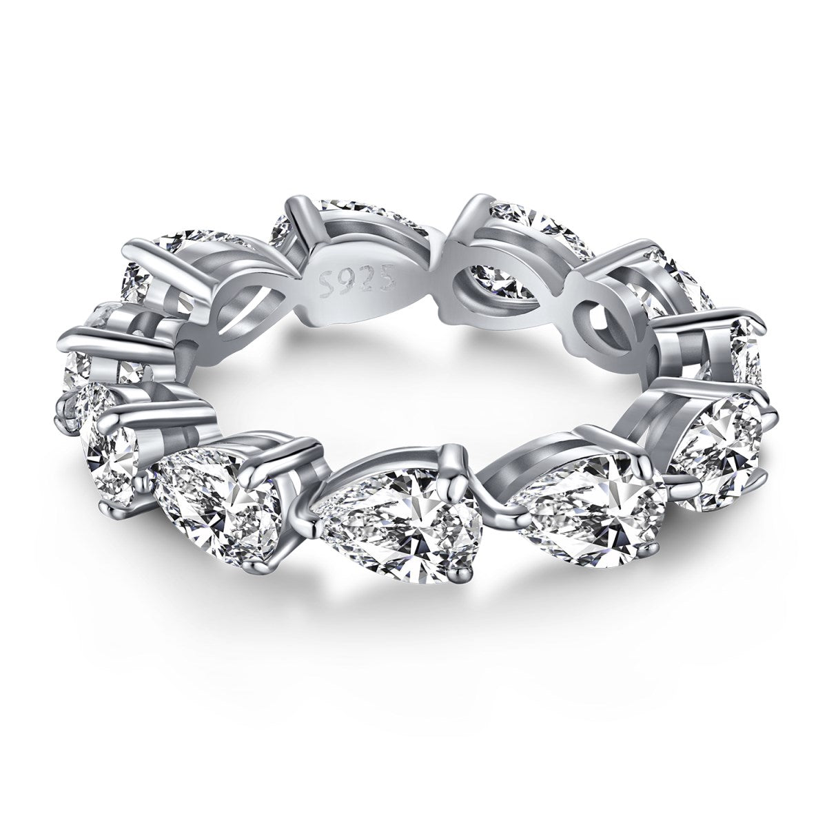 [Glimmer Jewelry]Exquisite Pear Cut Tennis Ring