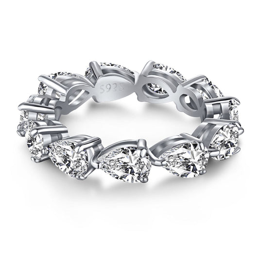 [Glimmer Jewelry]Exquisite Pear Cut Tennis Ring