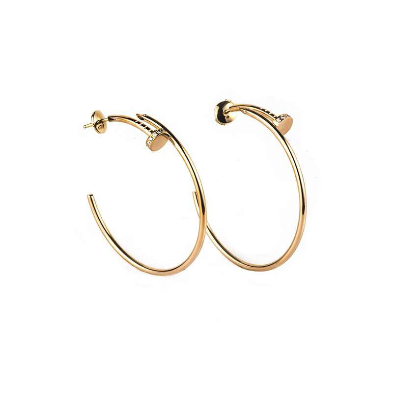 [Glimmer]JUSTE EARRINGS GOLD DIAMONDS 1.8MM