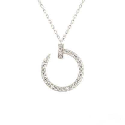 [Glimmer]JUSTE NECKLACE SILVER DIAMONDS