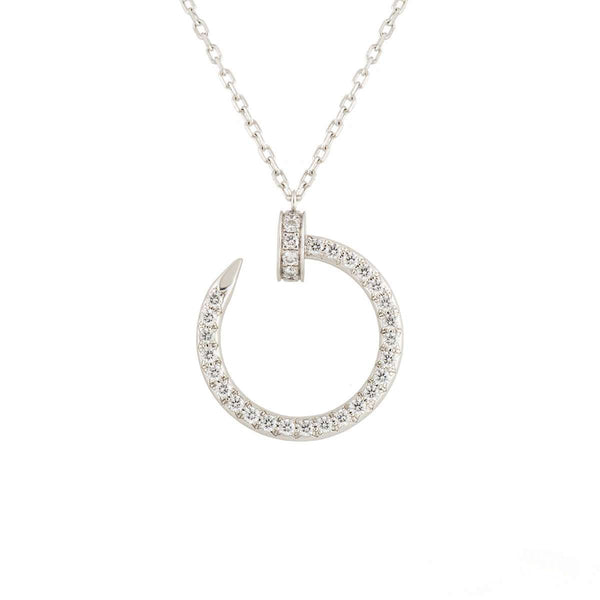[Glimmer]JUSTE NECKLACE SILVER DIAMONDS