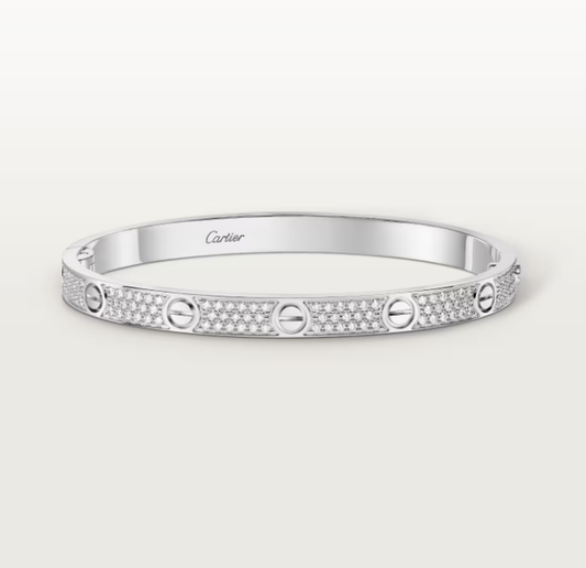 [Glimmer]NEW-LOVE-4.8MM-Width Diamond-Studded Bracelet