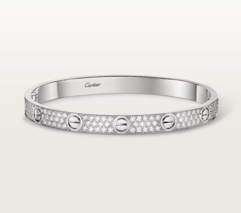 [Glimmer]NEW-LOVE-6.1MM-Width Diamond-Studded Bracelet