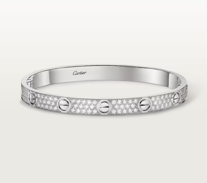 [Glimmer]NEW-LOVE-6.1MM-Width Diamond-Studded Bracelet