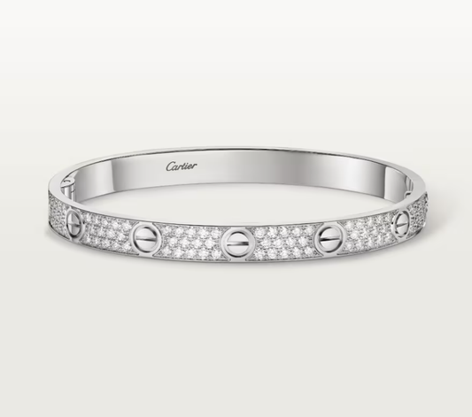 [Glimmer]NEW-LOVE-6.1MM-Width Diamond-Studded Bracelet