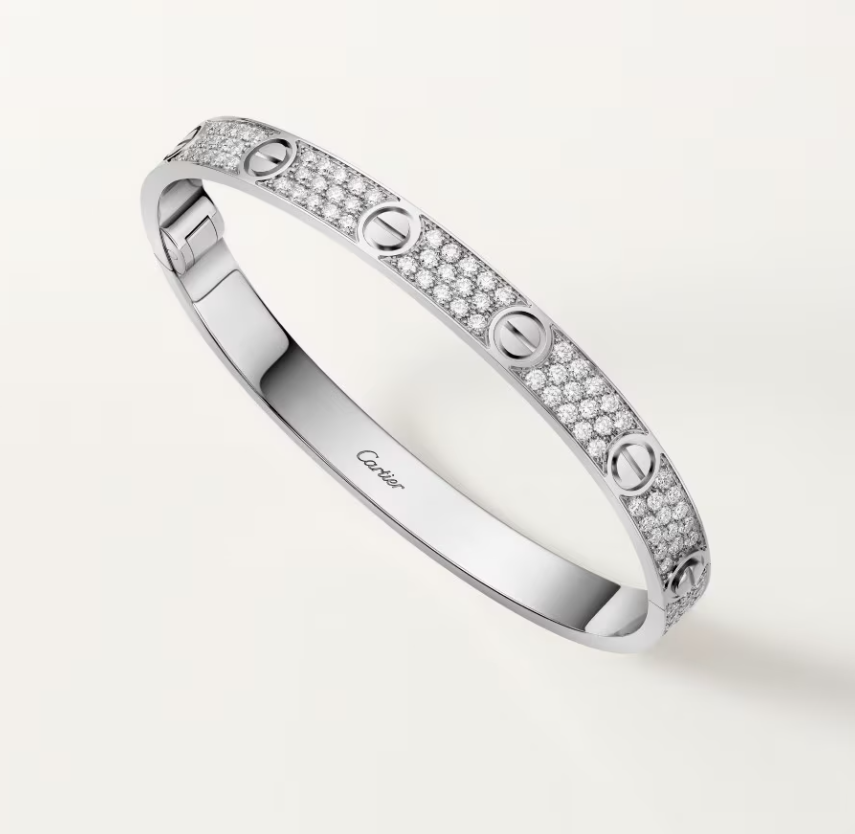 [Glimmer]NEW-LOVE-6.1MM-Width Diamond-Studded Bracelet