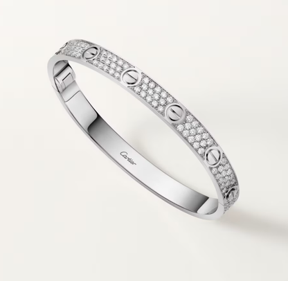 [Glimmer]NEW-LOVE-6.1MM-Width Diamond-Studded Bracelet